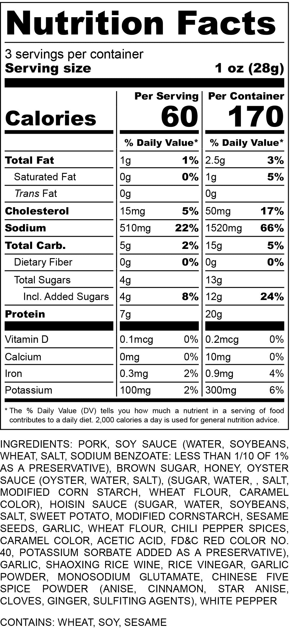 CHAR SIU PORK JERKY